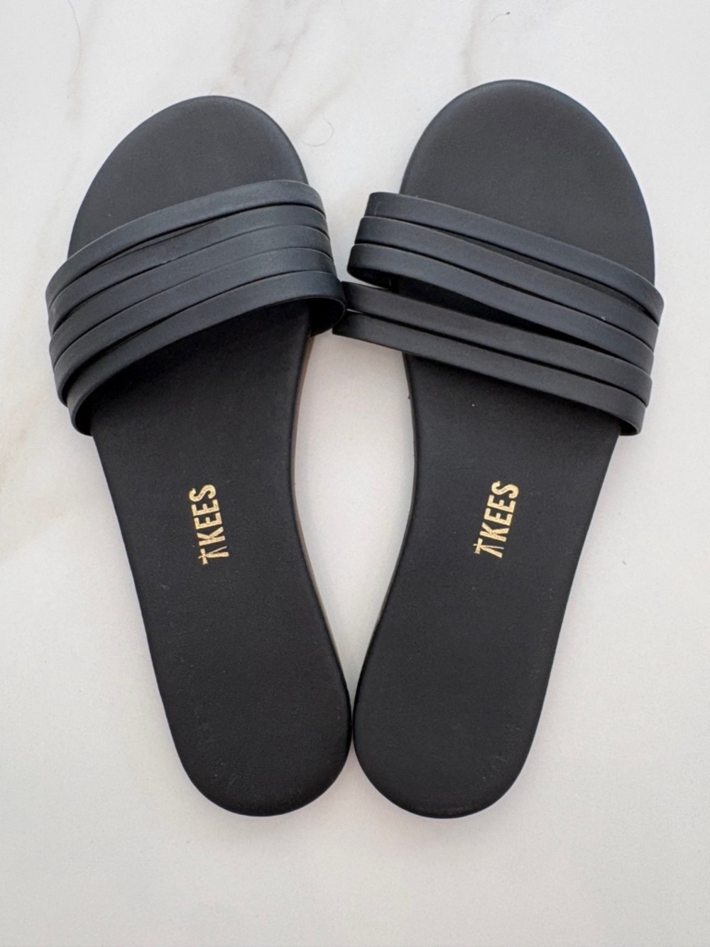 TKEES Serena Slide Sandals in Black